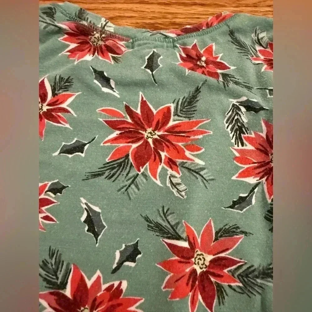 Angel Dear 2-Piece Pajama Set Bamboo Size 3T Poinsettia Christmas